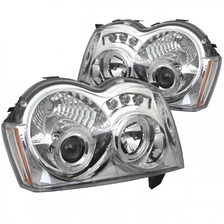 Ксеноновые фары, Spyder Auto, для Jeep Grand Cherokee 2005-2007, Chrome